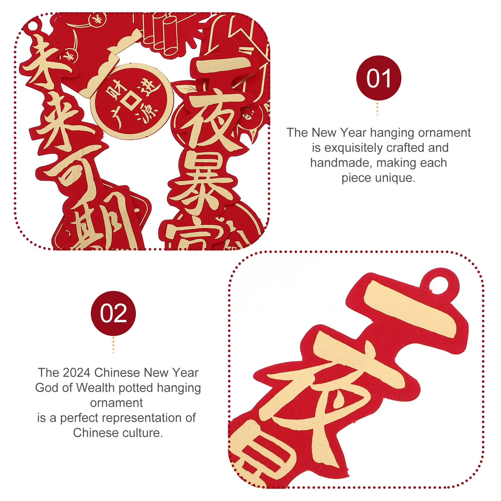 18pcs Chinese New Year God Of Wealth Potted Hanging Ornament Handmade Decor For Home Door Wall Window Festival Spring Festive
18pcs Chinese New Year God Of Wealth Potted Hanging Ornament Handmade Decor For Home Door Wall Window Festival Spring Festive