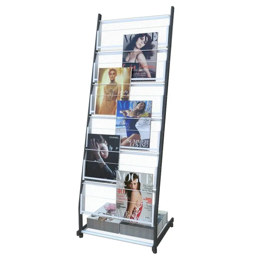 standing Brochure Display Stand with 4 wheels and 6 layers for reception rooms or offices magazine display stand 52X18.7X15.7
standing Brochure Display Stand with 4 wheels and 6 layers for reception rooms or offices magazine display stand 52X18.7X15.7