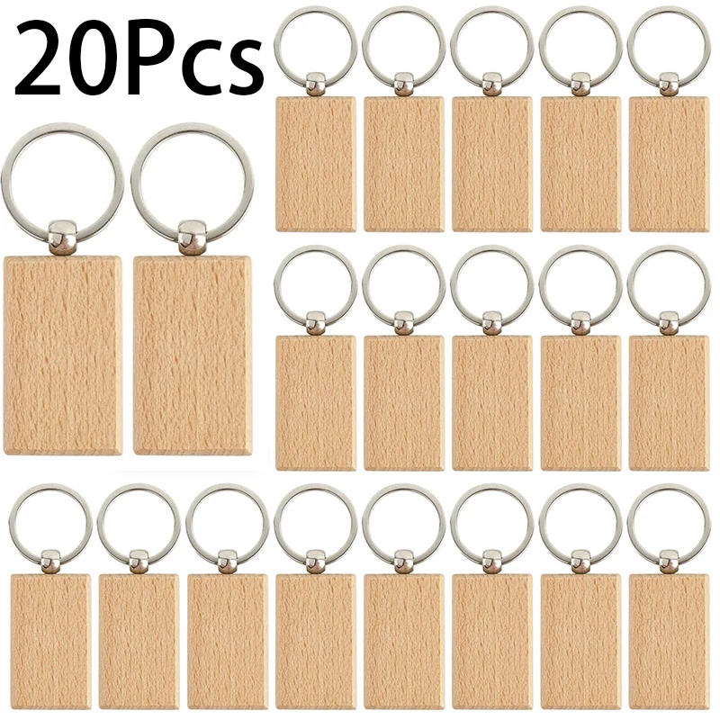 20Pcs Unfinished Wood Keychain Rectangle Wood Key Tags Key Rings for DIY Crafts Supplies
20Pcs Unfinished Wood Keychain Rectangle Wood Key Tags Key Rings for DIY Crafts Supplies