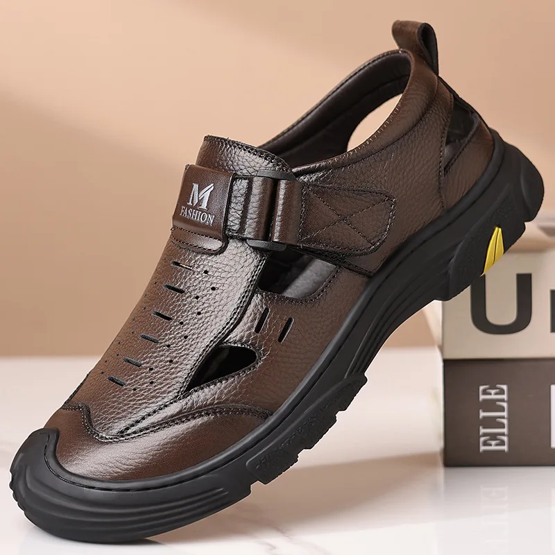 Sandals for men, beach breathable cowhide sports mesh shoes, perforated water shoes
Sandals for men, beach breathable cowhide sports mesh shoes, perforated water shoes