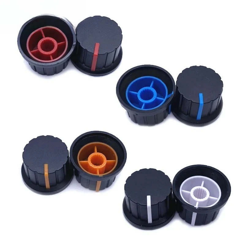 5PCS WH148 Potentiometer Knobs 24x15mm Plastic Dual Color Knob Caps for Volume Control Plum Blossom Straw Hat Design
5PCS WH148 Potentiometer Knobs 24x15mm Plastic Dual Color Knob Caps for Volume Control Plum Blossom Straw Hat Design