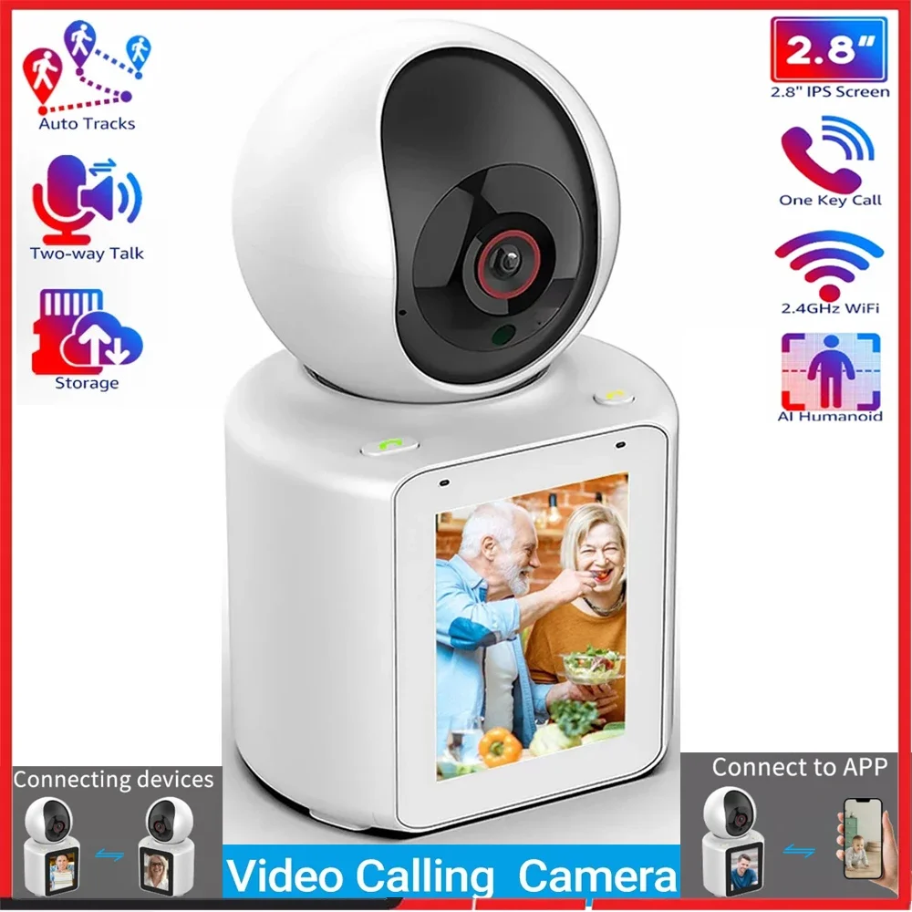 2MP PTZ WIFI Camera AI Tracking Voice Wake-up Video Call With 2.8" Screen Indoor Baby Monitor Security CCTV Surveillance Camera
2MP PTZ WIFI Camera AI Tracking Voice Wake-up Video Call With 2.8" Screen Indoor Baby Monitor Security CCTV Surveillance Camera
