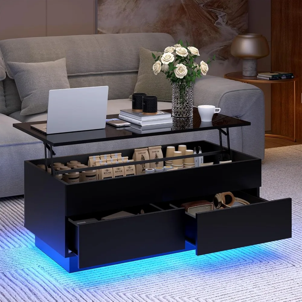 40'' Lift Top Coffee Table for Living Room, Black Coffee Tables with Storage, LED Modern Coffee Table Rectangular Black Gloss,
40'' Lift Top Coffee Table for Living Room, Black Coffee Tables with Storage, LED Modern Coffee Table Rectangular Black Gloss,