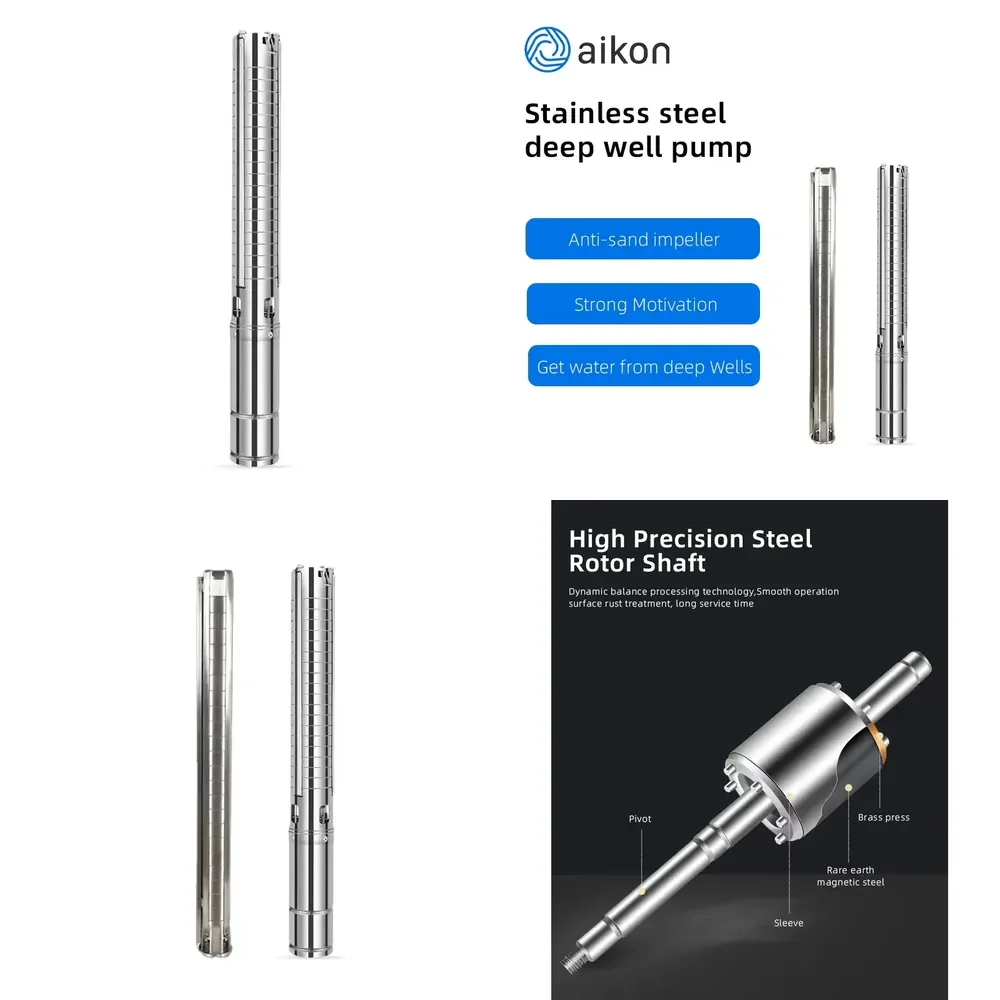 Aikon Deep Bore Well Submersible Water Pump Agricultural Deep Well Pump for Irrigation and Agriculture/Commercial Buildings
Aikon Deep Bore Well Submersible Water Pump Agricultural Deep Well Pump for Irrigation and Agriculture/Commercial Buildings