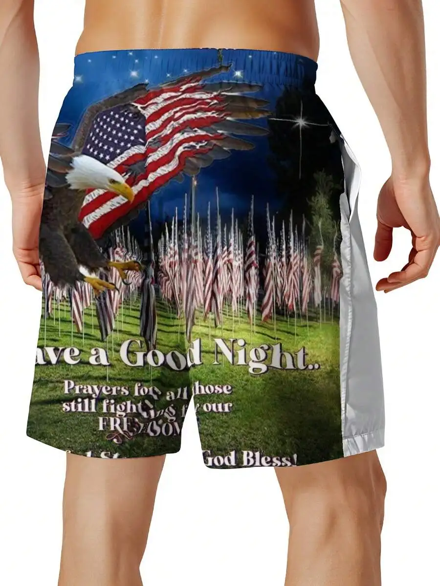 Patriotic Eagle American Flag Memorial Beach Shorts Men
Patriotic Eagle American Flag Memorial Beach Shorts Men