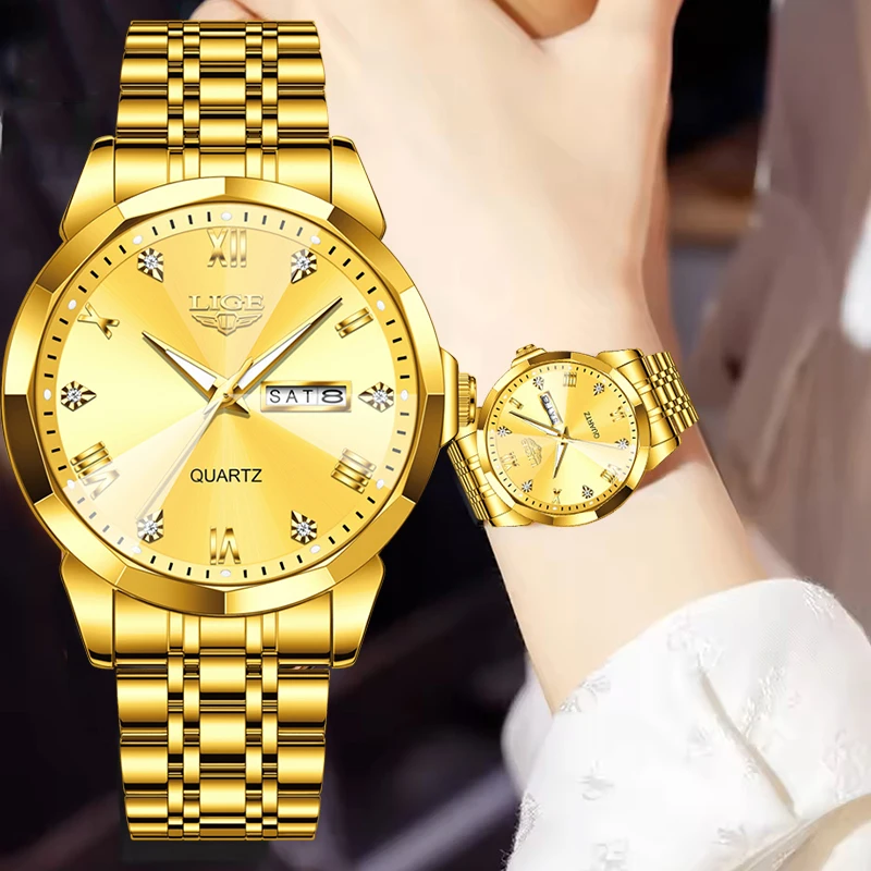 LIGE Top Brand Luxury Women Watch Fashion Waterproof Quartz Watches For Women Sport Military Golden Chronograph Reloj Mujer+BOX
LIGE Top Brand Luxury Women Watch Fashion Waterproof Quartz Watches For Women Sport Military Golden Chronograph Reloj Mujer+BOX