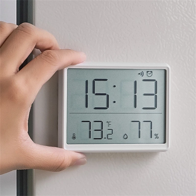 LCD Electronic Digital Alarm O'clock Wall Mount Temperature Humidity Meter Kitchen Refrigerator Magnet Multi Function Decoratio
LCD Electronic Digital Alarm O'clock Wall Mount Temperature Humidity Meter Kitchen Refrigerator Magnet Multi Function Decoratio