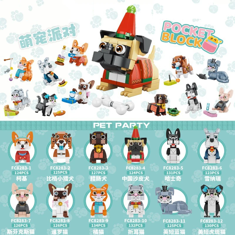 Pet Animal Dog Cat Model Building Blocks Bee Rabbit Frog Snail Butterfly Parrot Bricks Creative Friend For Girl Kid Toy Cartoon
Pet Animal Dog Cat Model Building Blocks Bee Rabbit Frog Snail Butterfly Parrot Bricks Creative Friend For Girl Kid Toy Cartoon