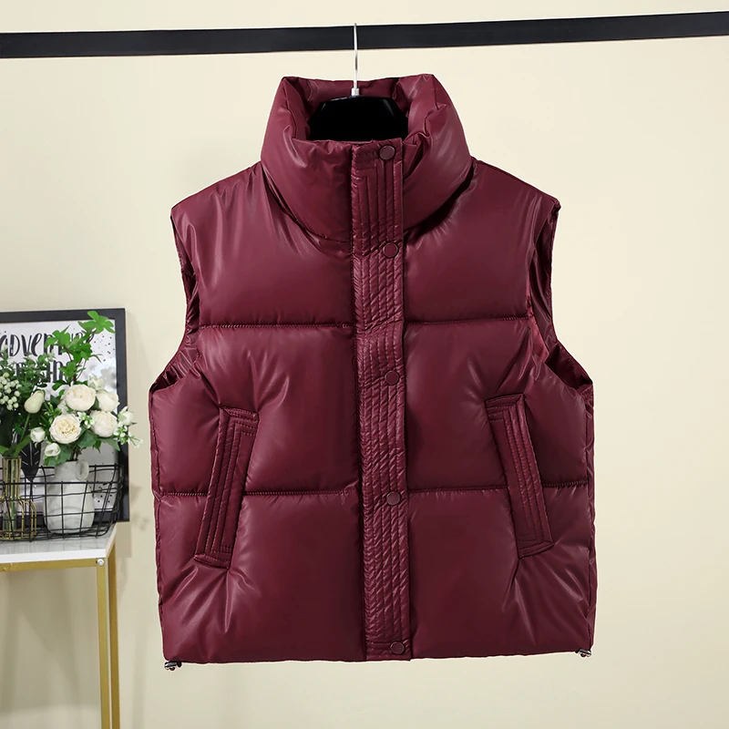Winter New ort Faionable Women's Cotton down Vest Stand Collar Easy Care Outdoor Wear Thiened Zipper Closure Color
Winter New ort Faionable Women's Cotton down Vest Stand Collar Easy Care Outdoor Wear Thiened Zipper Closure Color