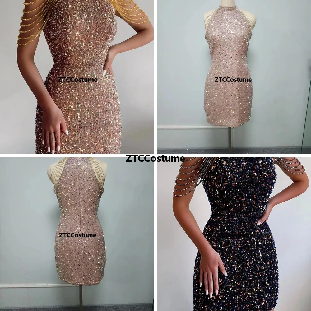 Sexy Shining Sequins Cosplay Dress Transparent Evening Prom Performance Club Party Host Stage Dress
Sexy Shining Sequins Cosplay Dress Transparent Evening Prom Performance Club Party Host Stage Dress