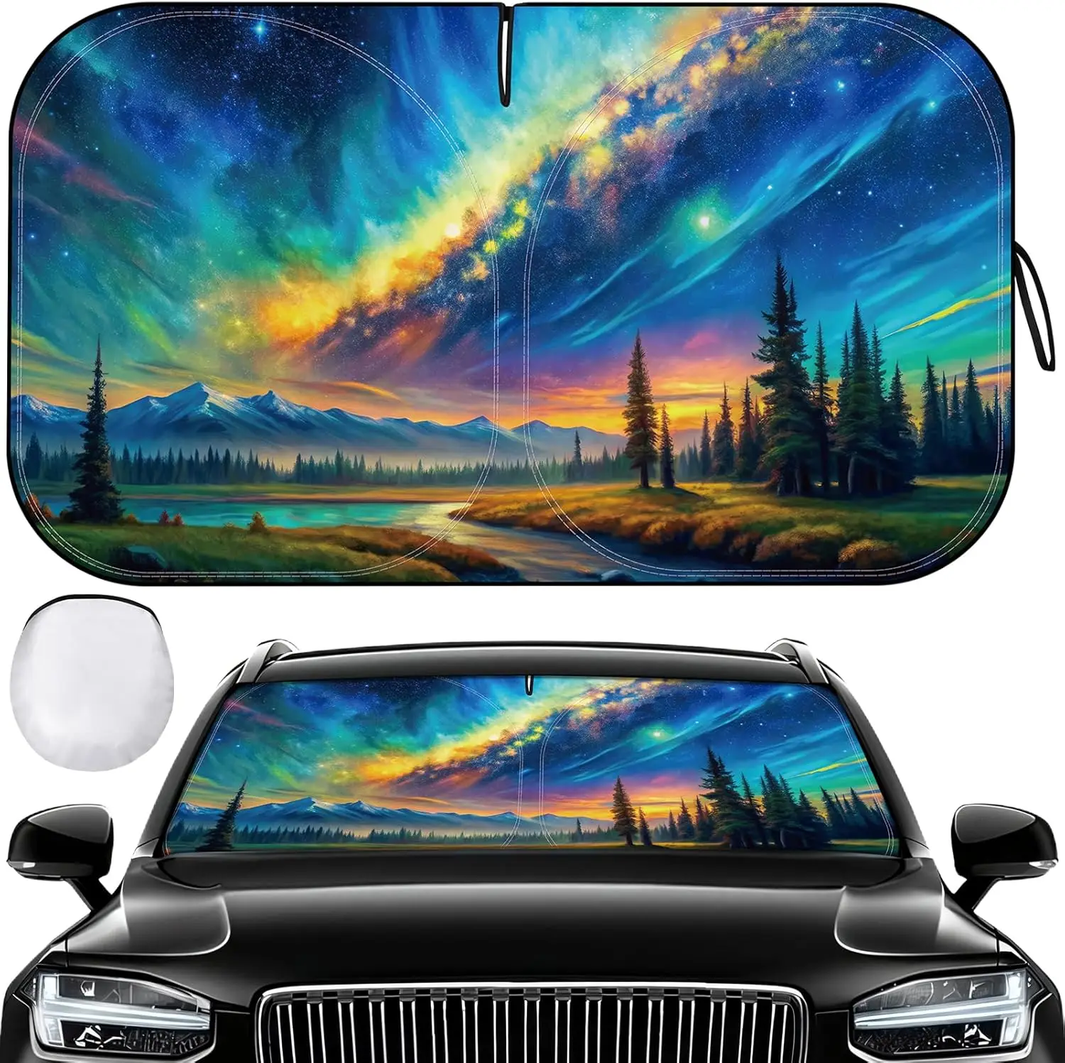 Car Windshield Sunshade with No-Light-Pass Technology for Heat and UV Protection, Foldable Sun Shade for Sedans and SUVs
Car Windshield Sunshade with No-Light-Pass Technology for Heat and UV Protection, Foldable Sun Shade for Sedans and SUVs