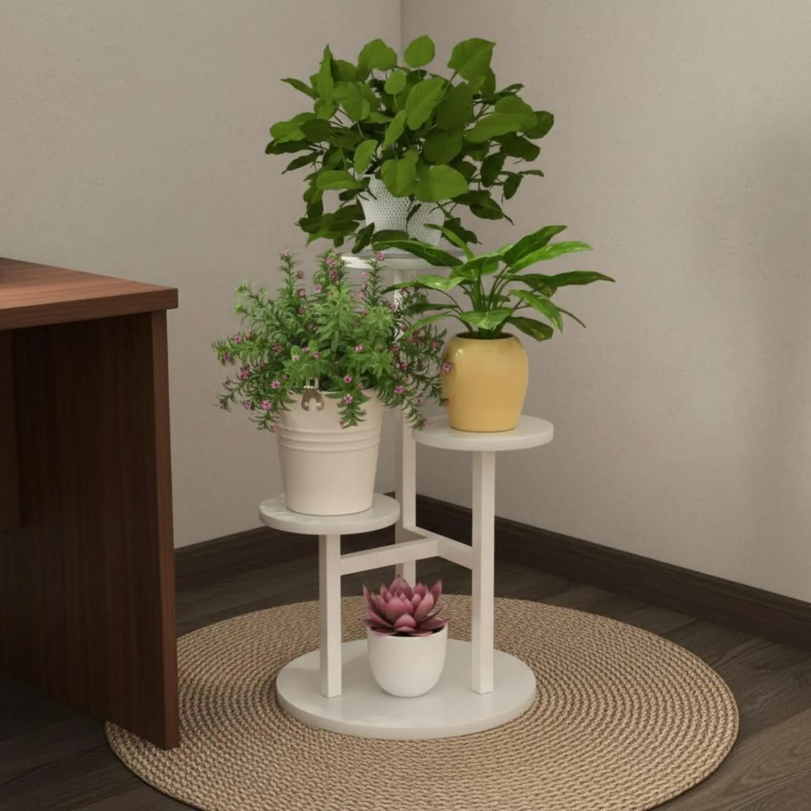 Floor Standing Plant Rack Nordic Design Tall Planter Holder 4-Tier Plant Stand Decorative Home Decor Stable & Sturdy for Balcony
Floor Standing Plant Rack Nordic Design Tall Planter Holder 4-Tier Plant Stand Decorative Home Decor Stable & Sturdy for Balcony