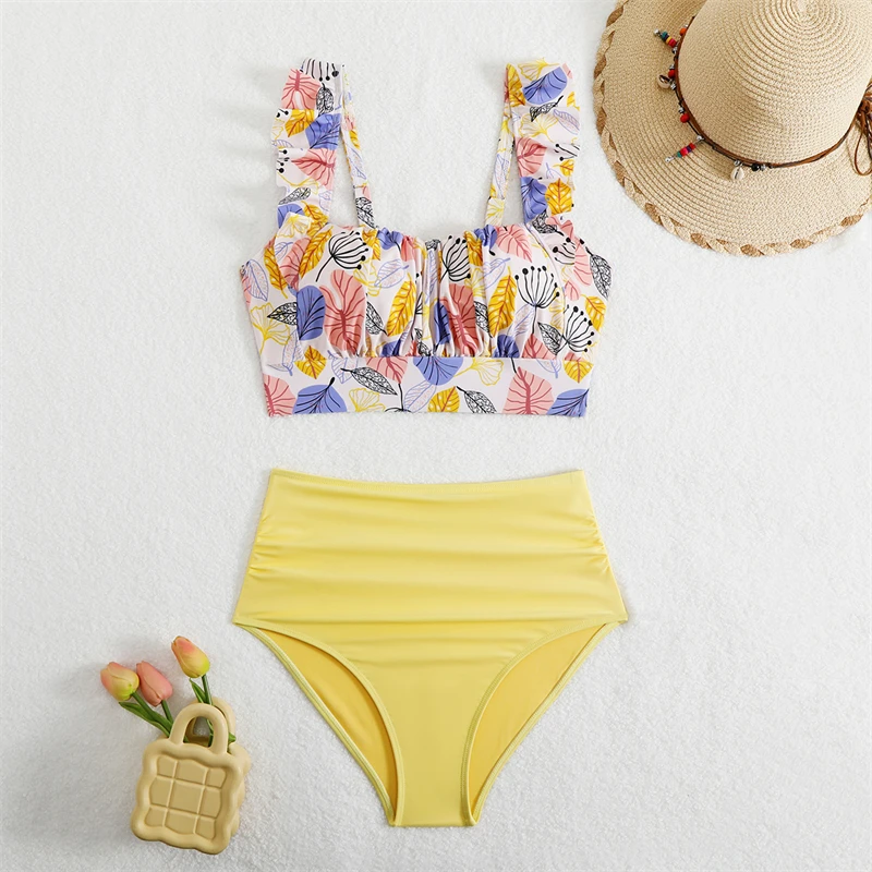 2025 Ruffled Women's Swimsuits 2pcs High Waist Girls Swimwear Flower Sand Beach Bikini Bathing Suits S-XXL 5 colors
2025 Ruffled Women's Swimsuits 2pcs High Waist Girls Swimwear Flower Sand Beach Bikini Bathing Suits S-XXL 5 colors