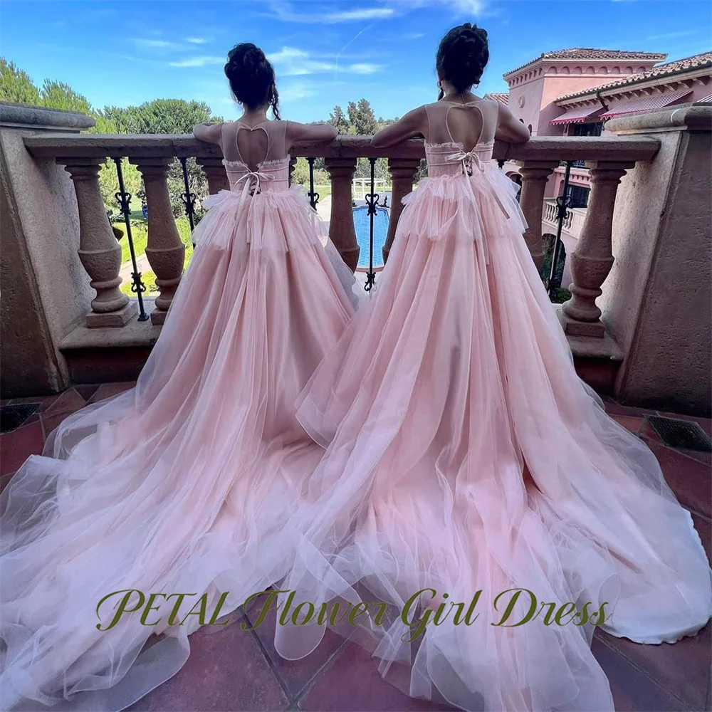 Petal Blush Pink Children Birthday Wedding Dresses Sleeveless Illusion Mesh Flower Girl Dress Zipper Back Princess Girls Dress
Petal Blush Pink Children Birthday Wedding Dresses Sleeveless Illusion Mesh Flower Girl Dress Zipper Back Princess Girls Dress