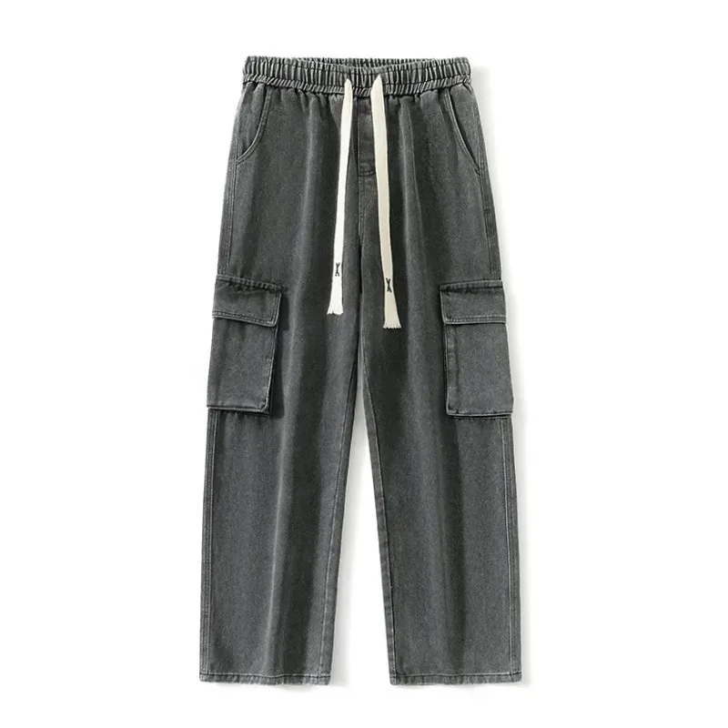 Cargo Pants Denim Pant Men Jeans Loose Pockets Traight Trousers Elastic Waist Lace Up Work Casual Vintage Washed 2026 Summer
Cargo Pants Denim Pant Men Jeans Loose Pockets Traight Trousers Elastic Waist Lace Up Work Casual Vintage Washed 2026 Summer