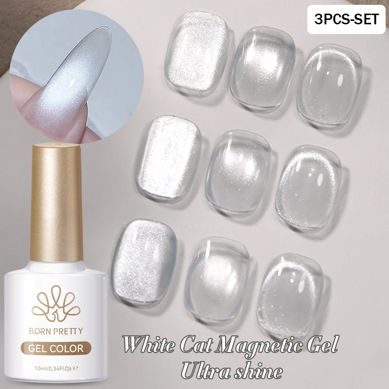 BORN PRETTY 1/3PCS Silver Light Cat Magnetic Gel Nail Polish Ultra Shine Soak-Off UV/LED Varnish for Salon Home Manicure DIY
BORN PRETTY 1/3PCS Silver Light Cat Magnetic Gel Nail Polish Ultra Shine Soak-Off UV/LED Varnish for Salon Home Manicure DIY