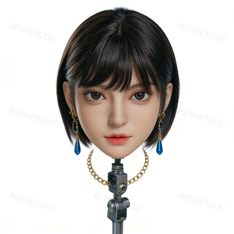 RENHEYUOU sculpture for hobby display Silicone 1:1 lifelike figure head model high reduction collectible head
RENHEYUOU sculpture for hobby display Silicone 1:1 lifelike figure head model high reduction collectible head
