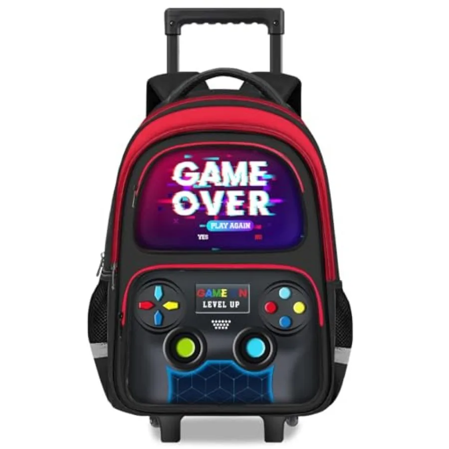 Boys Rolling Backpack for - Gamer Boys Rolling Backpack with Wheels, Multifunctional Wheeled Bookbag for Elementary Middle Scho
Boys Rolling Backpack for - Gamer Boys Rolling Backpack with Wheels, Multifunctional Wheeled Bookbag for Elementary Middle Scho