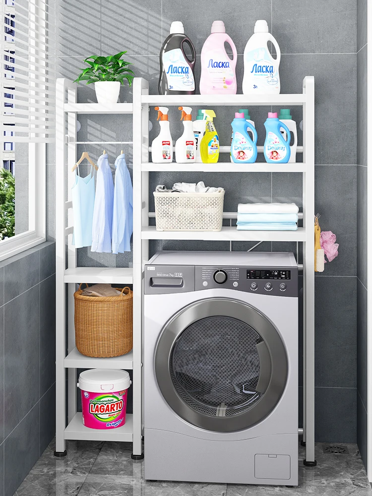 Scalable washing machine storage rack, multifunctional bathroom, bathroom, roller top rack, balcony flip side storage
Scalable washing machine storage rack, multifunctional bathroom, bathroom, roller top rack, balcony flip side storage