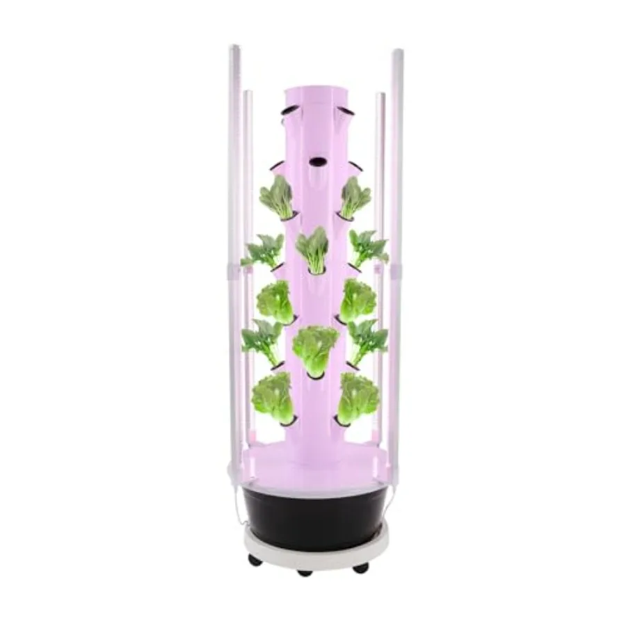 28 Pods Hydroponics Growing System 7 Tiers Indoor Vertical Gardening Tower with LED Grow Lights and Recirculating Pump for Vege
28 Pods Hydroponics Growing System 7 Tiers Indoor Vertical Gardening Tower with LED Grow Lights and Recirculating Pump for Vege