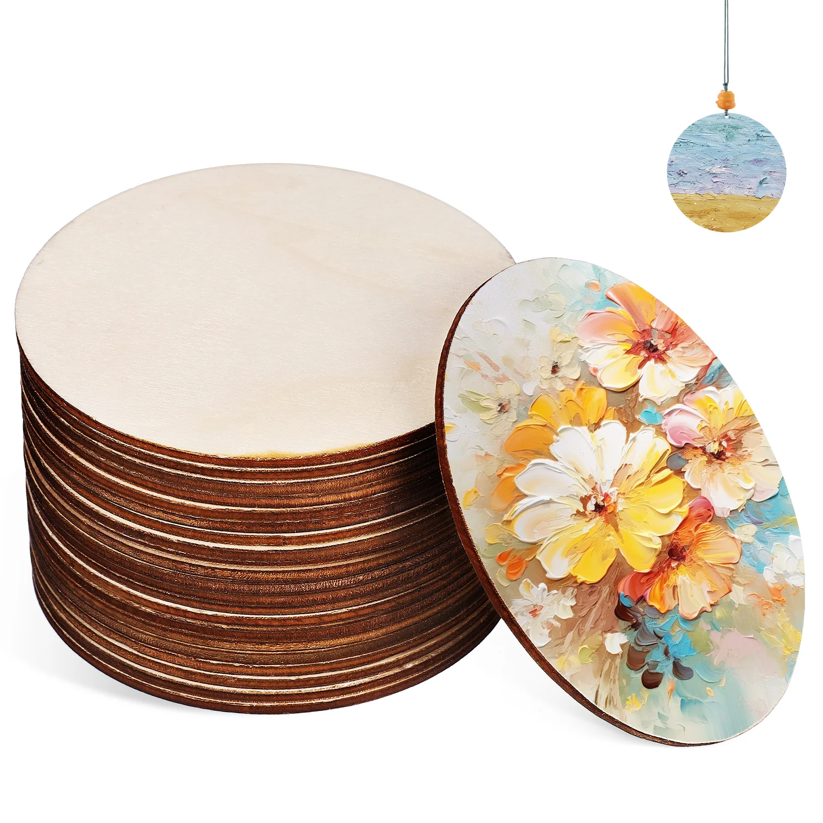 20 Pcs Handmade Materials Wood Discs For Crafts Round Ornaments Coasters Rounds Chips
20 Pcs Handmade Materials Wood Discs For Crafts Round Ornaments Coasters Rounds Chips