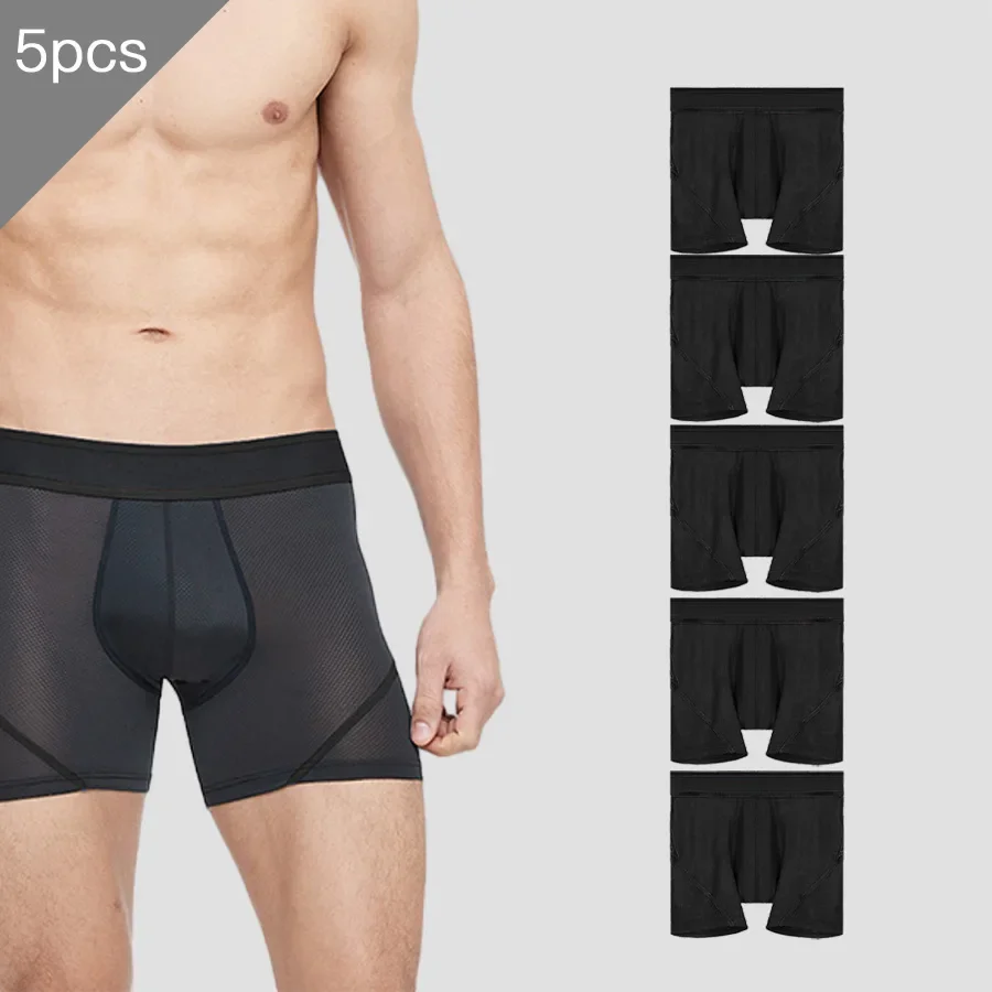 5PCS Gun-bullet split sports underwear for men, summer thin ice silk long running extended anti-chafing leg four-corner pants
5PCS Gun-bullet split sports underwear for men, summer thin ice silk long running extended anti-chafing leg four-corner pants