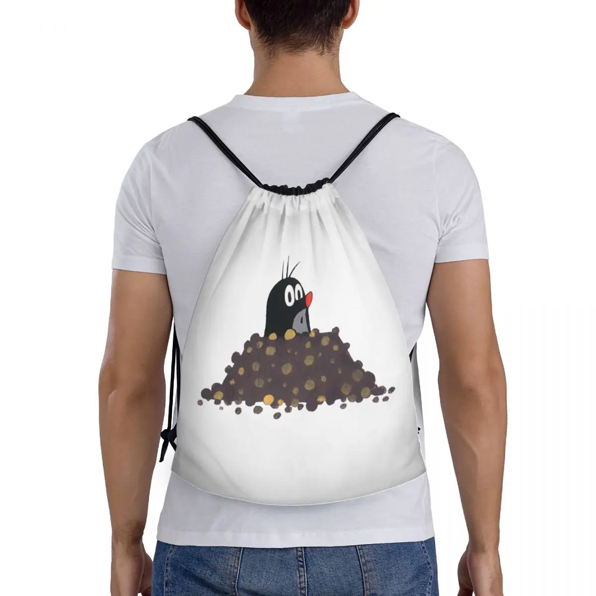Mole Happy Krtek Backpacks Portable Drawstring Bundle Pocket Sports Bag Book Bags for Man Woman Students
Mole Happy Krtek Backpacks Portable Drawstring Bundle Pocket Sports Bag Book Bags for Man Woman Students