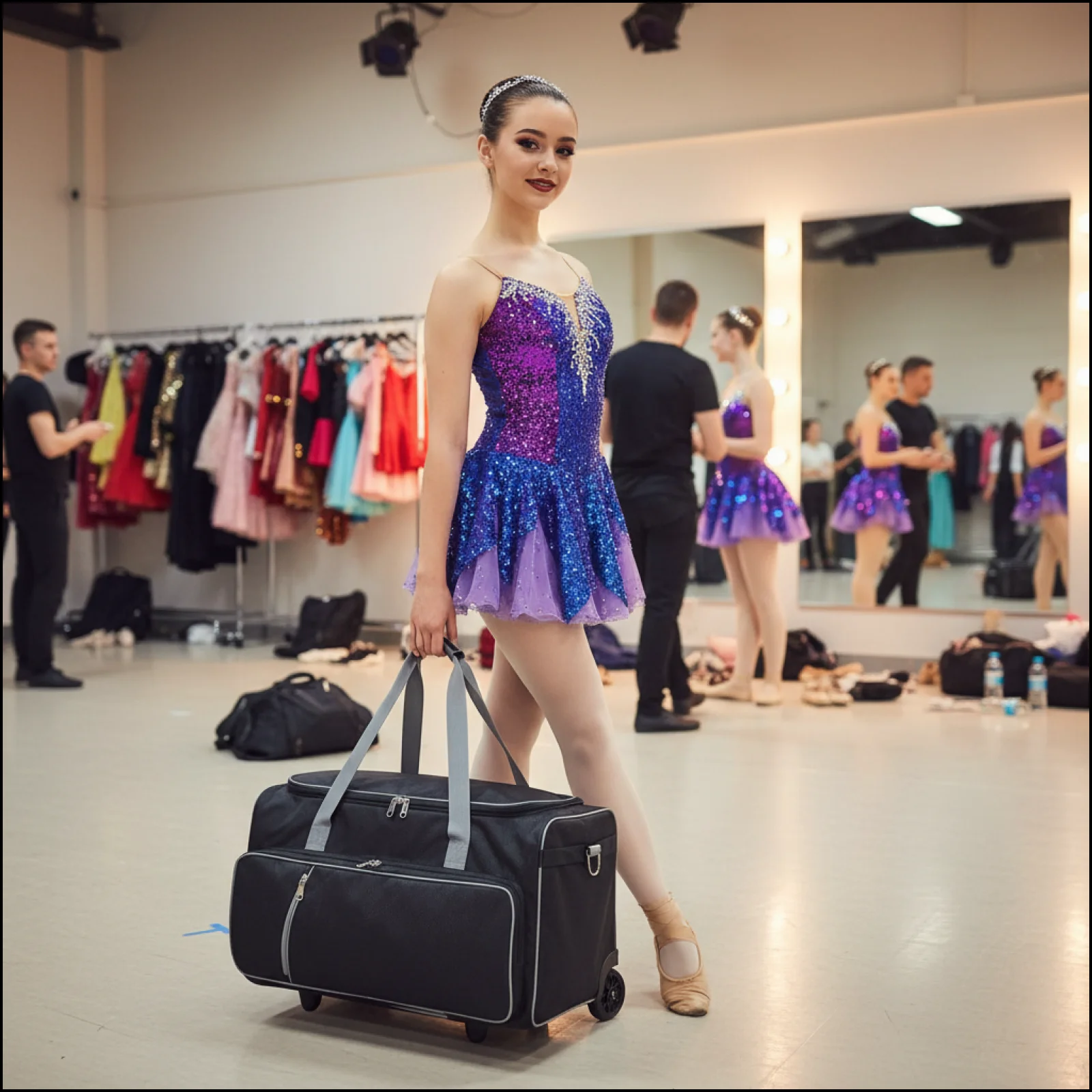 Сумка для танцев с вешалкой для одежды, легкая в сборке, легкая вешалка для одежды, большой вертикальный чемодан, дорожная сумка на колесиках для взрослых, унисекс
Сумка для танцев с вешалкой для одежды, легкая в сборке, легкая вешалка для одежды, большой вертикальный чемодан, дорожная сумка на колесиках для взрослых, унисекс