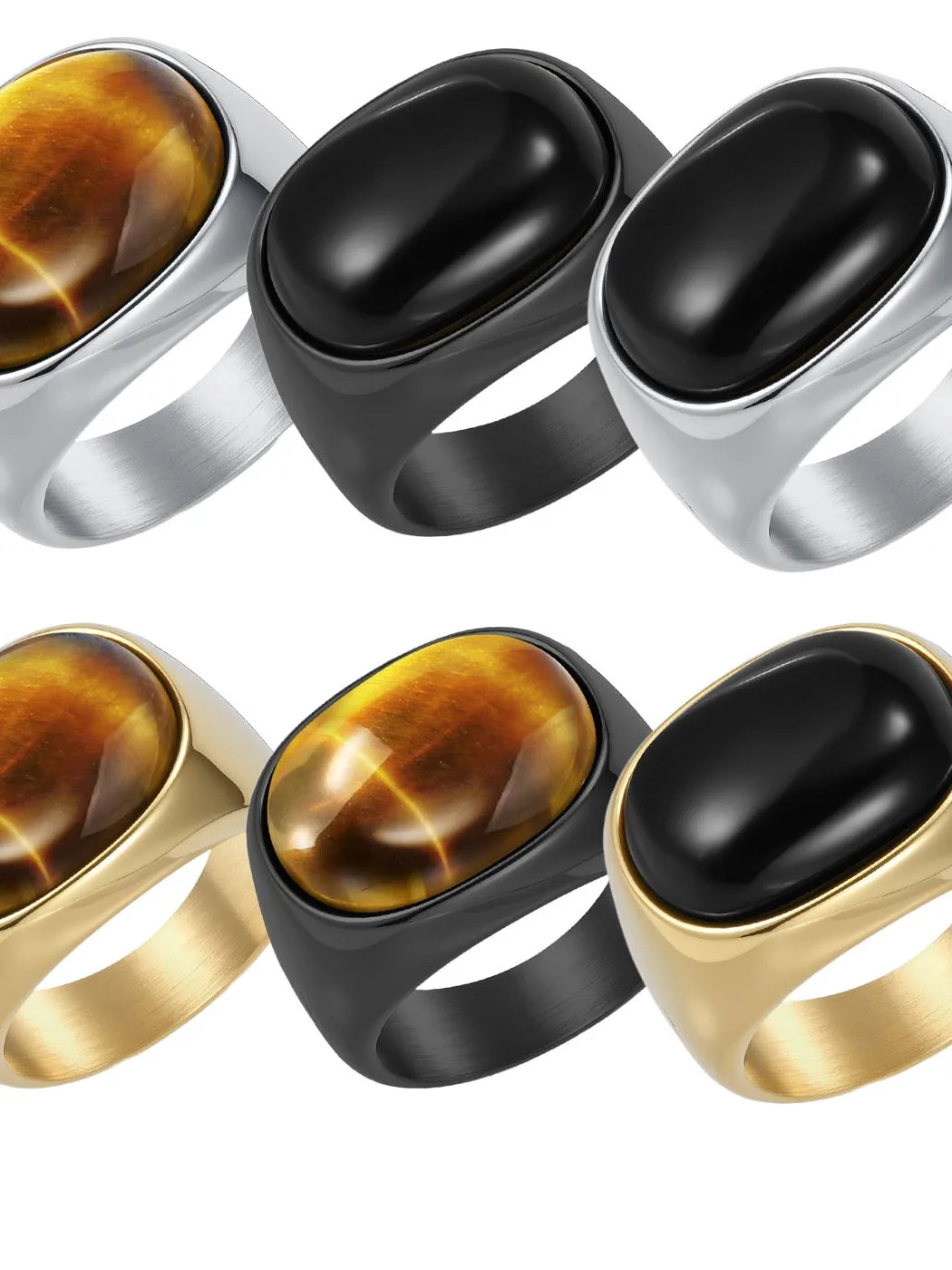 Ретро-кольцо из титановой стали с тремя камнями большого размера для мужчин, простое, модное, с ощущением высокого класса
Ретро-кольцо из титановой стали с тремя камнями большого размера для мужчин, простое, модное, с ощущением высокого класса