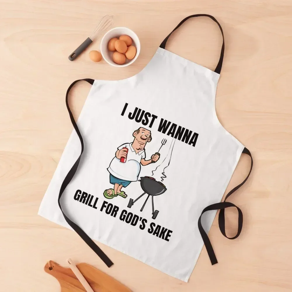 I Just Wanna Grill for God's Sake meme Apron Kitchen Handle For Women Kitchen Items For Home Apron
I Just Wanna Grill for God's Sake meme Apron Kitchen Handle For Women Kitchen Items For Home Apron