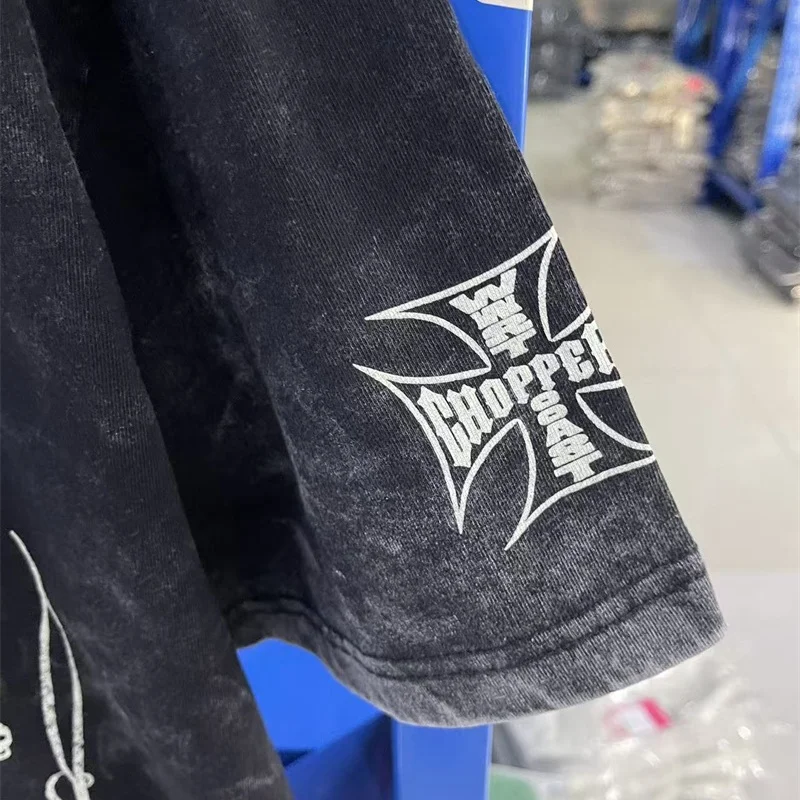 Футболка с винтажным принтом и надписью WEST COAST CHOPPERS, черная, с эффектом потертости, унисекс, оверсайз, хлопок, коллекция 26SS
Футболка с винтажным принтом и надписью WEST COAST CHOPPERS, черная, с эффектом потертости, унисекс, оверсайз, хлопок, коллекция 26SS