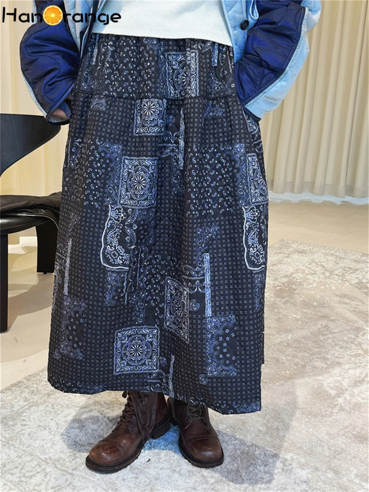HanOrange 2025, зимняя ретро-мода, юбка с эластичной резинкой на талии и цветком кешью, свободная длинная юбка черного/абрикосового цвета
HanOrange 2025, зимняя ретро-мода, юбка с эластичной резинкой на талии и цветком кешью, свободная длинная юбка черного/абрикосового цвета