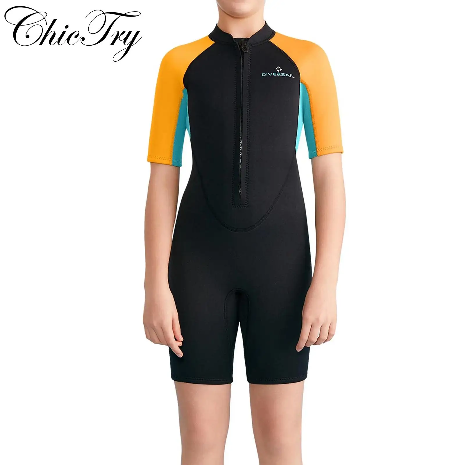 Kids Girls Swim Leotard 2.5mm Neoprene Thermal Wet Suit Swimsuit Short Sleeve Jumpsuit Front Zipper Bodysuit Stretchy Wetsuit
Kids Girls Swim Leotard 2.5mm Neoprene Thermal Wet Suit Swimsuit Short Sleeve Jumpsuit Front Zipper Bodysuit Stretchy Wetsuit