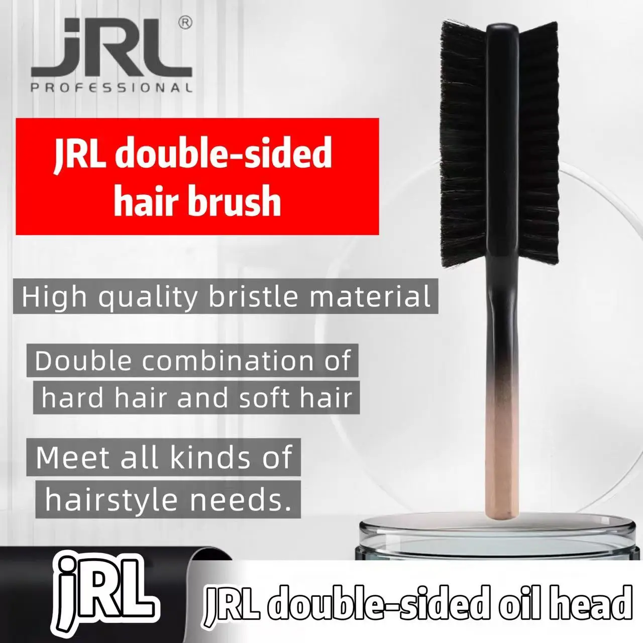 JR Origina Men Beard Brush Wood Handle Boar Bristle Moustache Cleaning Brush Hairdressing Anti Static Barber Hair Styling Comb
JR Origina Men Beard Brush Wood Handle Boar Bristle Moustache Cleaning Brush Hairdressing Anti Static Barber Hair Styling Comb