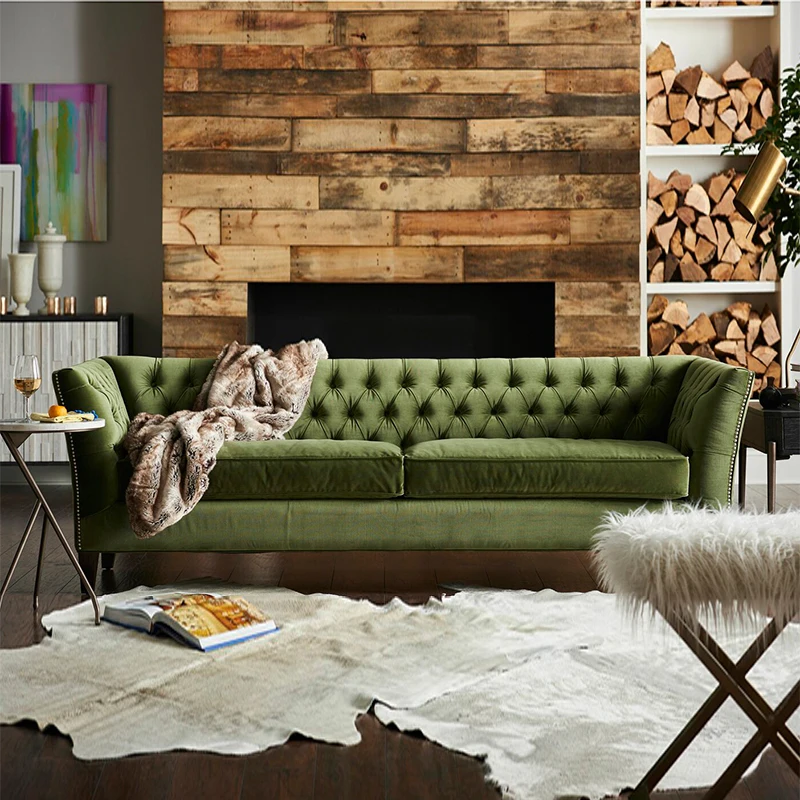 French retro rural fabric sofa small apartment living room three-person simple American light luxury buckle double customization
French retro rural fabric sofa small apartment living room three-person simple American light luxury buckle double customization