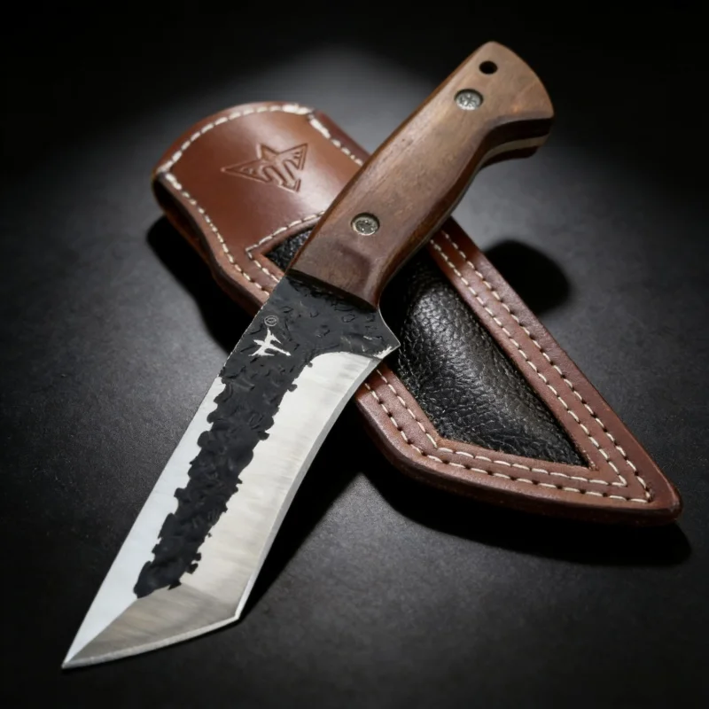 Fixed Blade Knife Wooden Handle Hammered Blade Engraved Leather Sheath Outdoor Camping Hunting EDC Utility Collectible Knife
Fixed Blade Knife Wooden Handle Hammered Blade Engraved Leather Sheath Outdoor Camping Hunting EDC Utility Collectible Knife