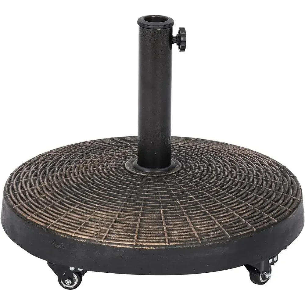 50-Pound Durable Weatherproof Umbrella Stand on Wheels - Bronze Finish
50-Pound Durable Weatherproof Umbrella Stand on Wheels - Bronze Finish