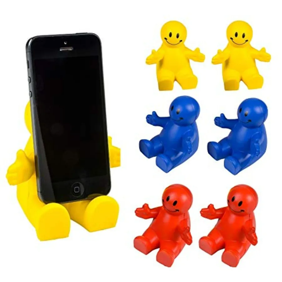 4" Fun Colorful Squeezable Smile Face Guy Phone Holders 6 Pack Stress Relief Desk Accessories, Flexible Silicone Stand for Mobi
4" Fun Colorful Squeezable Smile Face Guy Phone Holders 6 Pack Stress Relief Desk Accessories, Flexible Silicone Stand for Mobi