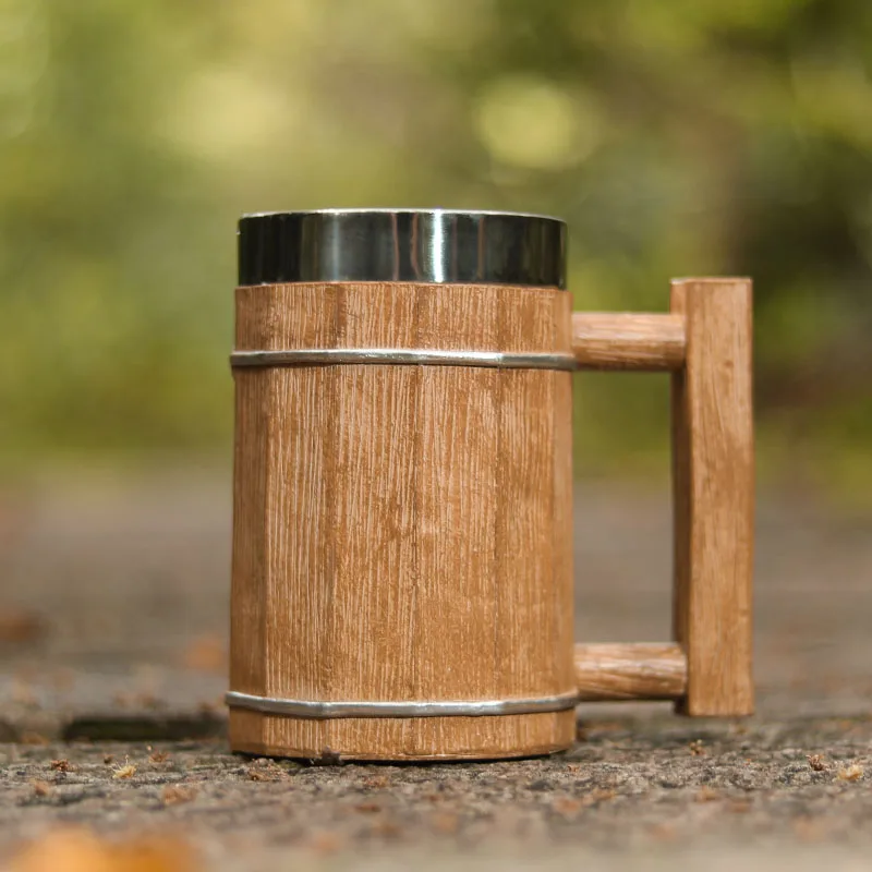 Square Handle Wood Grain Cup Beer Mug 600ml Stainless Steel And Resin Eco-Friendly Material Goblet Coffee Cup Wine Glass
Square Handle Wood Grain Cup Beer Mug 600ml Stainless Steel And Resin Eco-Friendly Material Goblet Coffee Cup Wine Glass