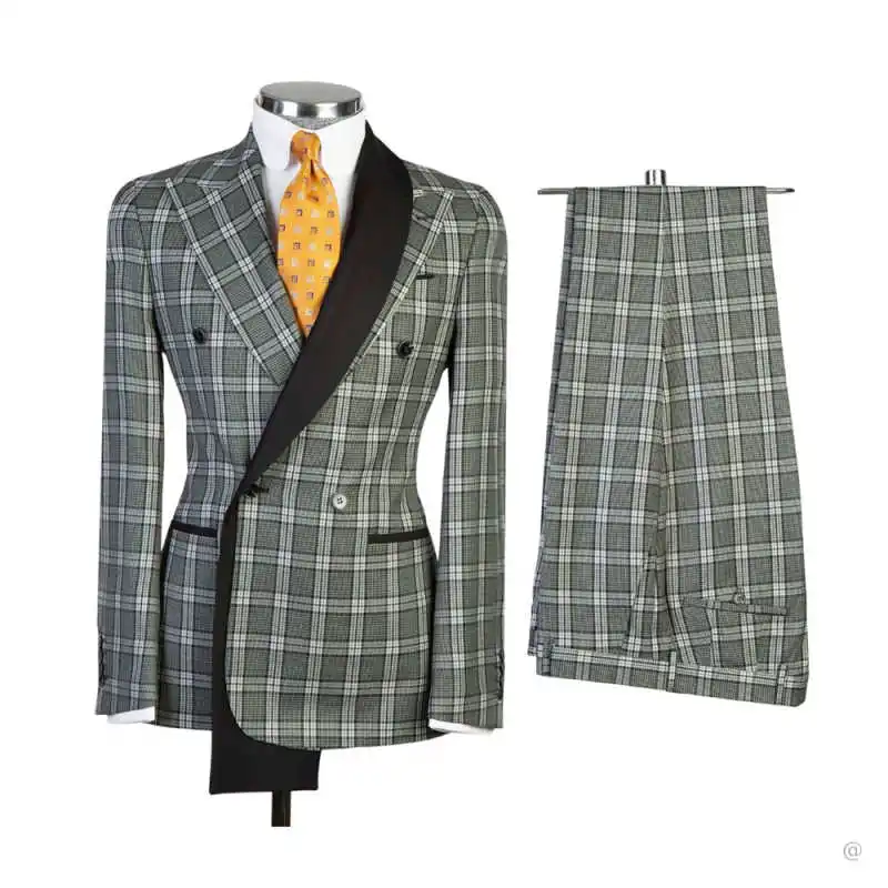 Formal 2 Pieces Men Suits Double Breasted Peaked Lapel Jacket Blazers Classic Fit Prom Male Party Customized Outfits
Formal 2 Pieces Men Suits Double Breasted Peaked Lapel Jacket Blazers Classic Fit Prom Male Party Customized Outfits