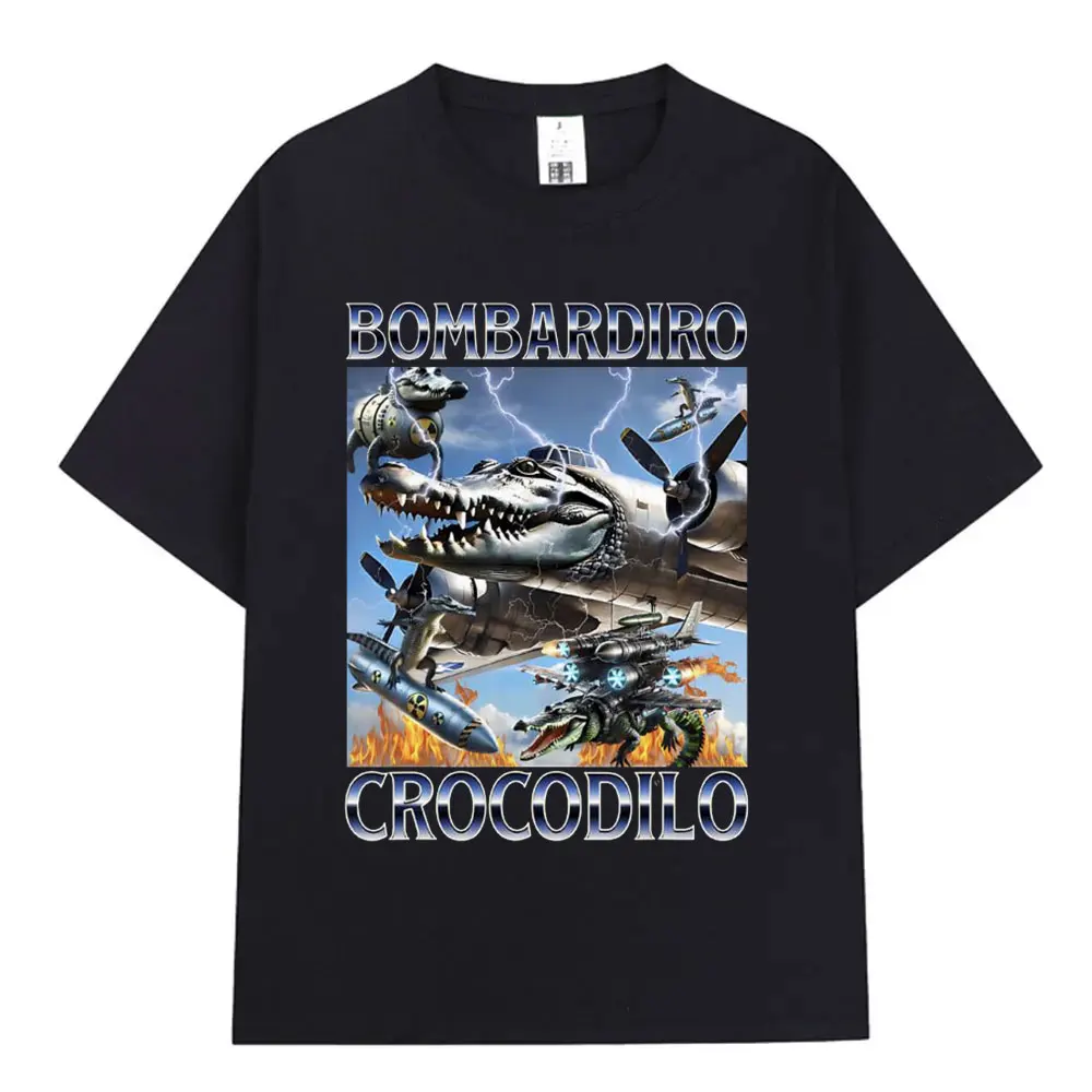 Italian Brainrot Bombardiro Crocodilo Crocodile Plane Bomber Funny Meme T-shirt Men Women Casual Humor Vintage Short Sleeve Tees
Italian Brainrot Bombardiro Crocodilo Crocodile Plane Bomber Funny Meme T-shirt Men Women Casual Humor Vintage Short Sleeve Tees