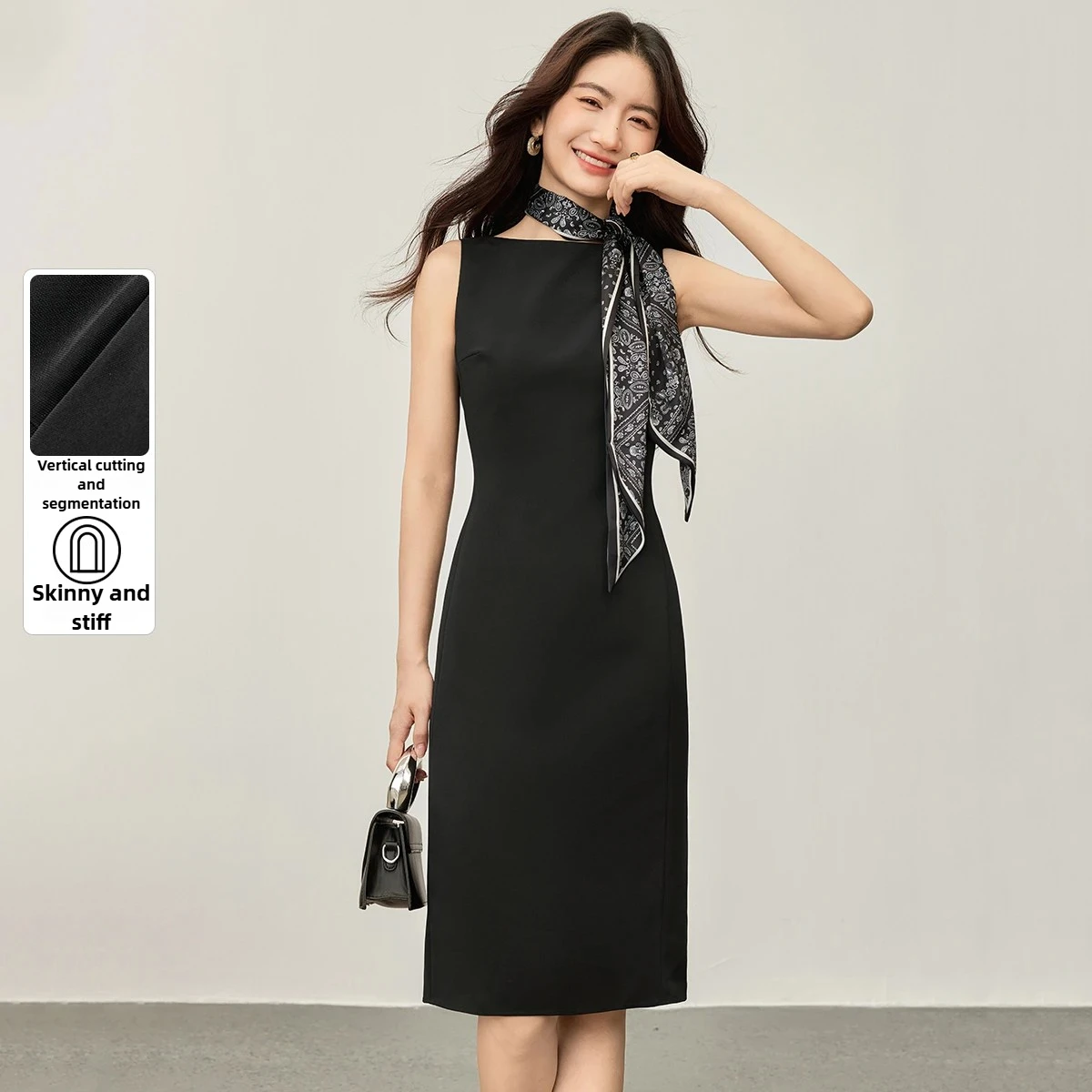 SENTUBILA Women Sleeveless Black Dress 2025 Spring Fall Temperament Commuter Slash Neck Slim-fit Elegant Dresses Woman 153LB8803
SENTUBILA Women Sleeveless Black Dress 2025 Spring Fall Temperament Commuter Slash Neck Slim-fit Elegant Dresses Woman 153LB8803