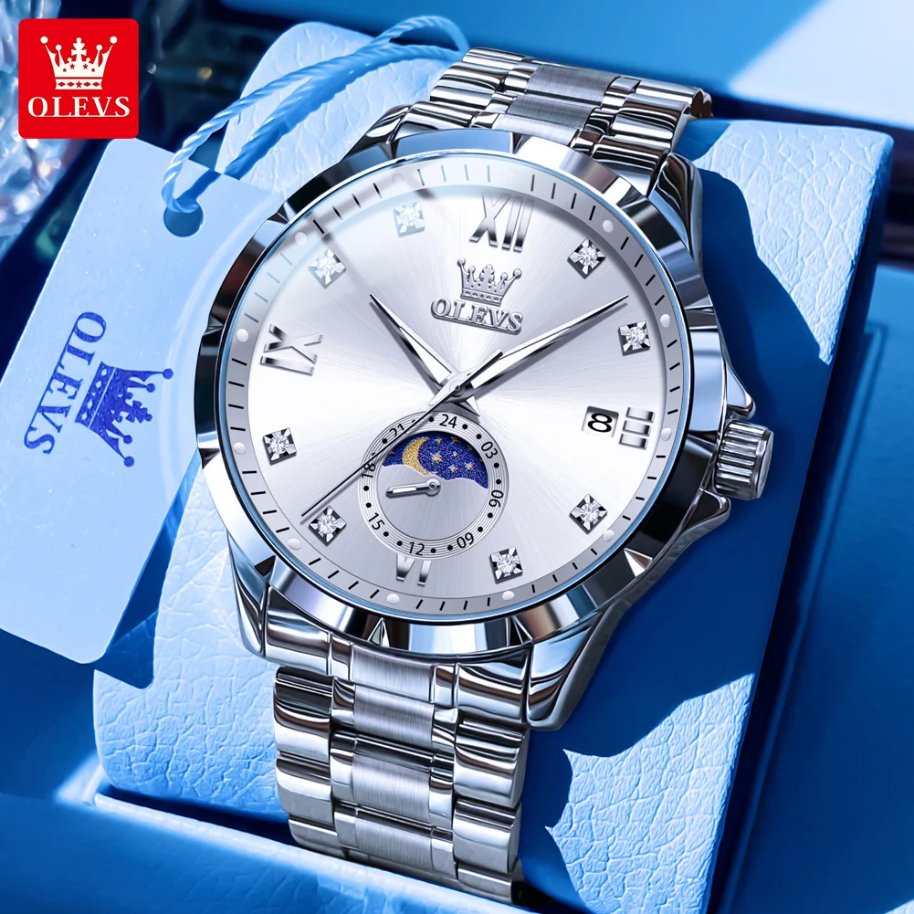 OLEVS 2956 Мужские часы Деловые оригинальные кварцевые часы Лучший люксовый бренд Автоматическая дата Фаза Луны Мужские часы Подарок Relogios Masculino 
OLEVS 2956 Мужские часы Деловые оригинальные кварцевые часы Лучший люксовый бренд Автоматическая дата Фаза Луны Мужские часы Подарок Relogios Masculino