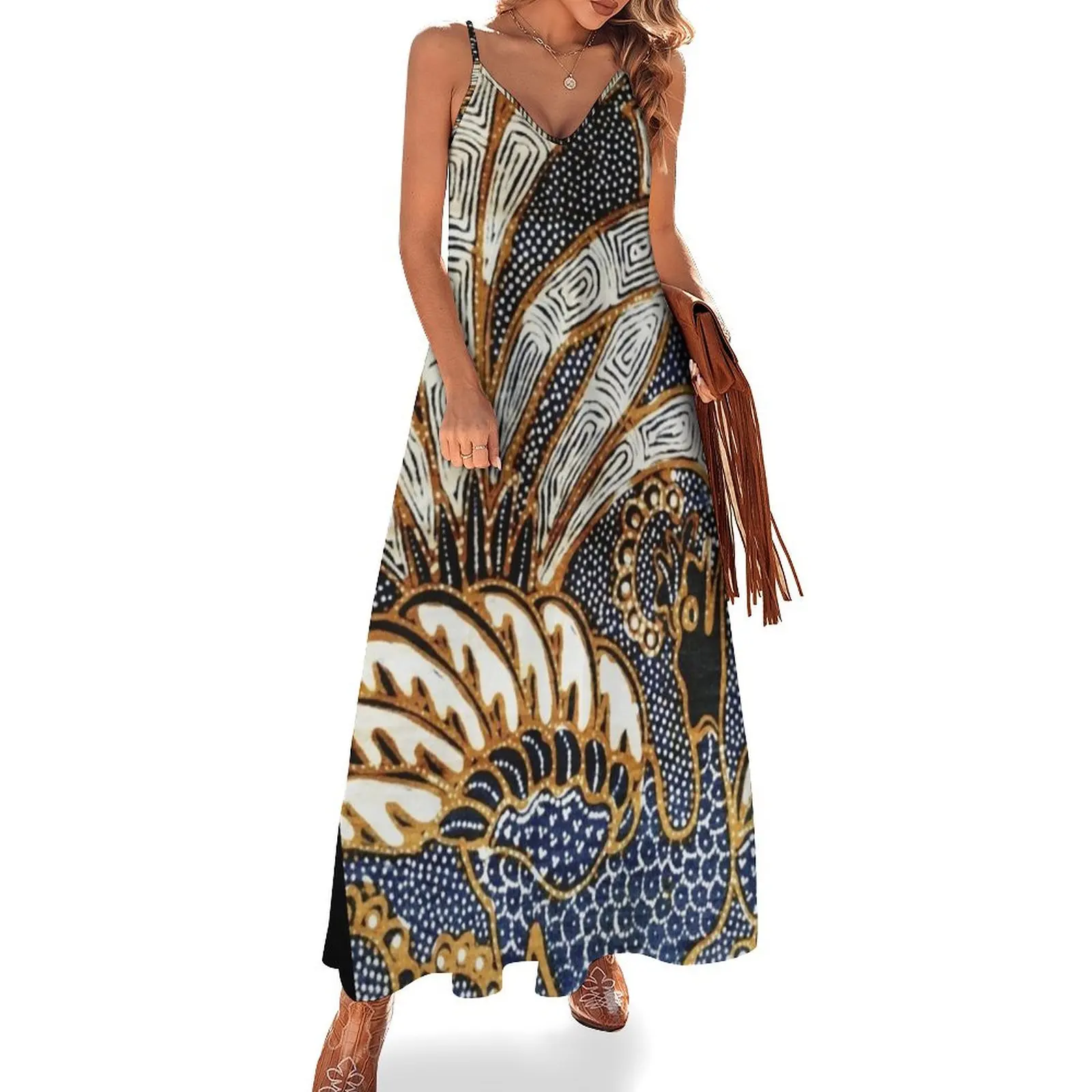 Vintage Indonesian Batik Peacock Print Sleeveless Dress summer clothes prom dresses
Vintage Indonesian Batik Peacock Print Sleeveless Dress summer clothes prom dresses