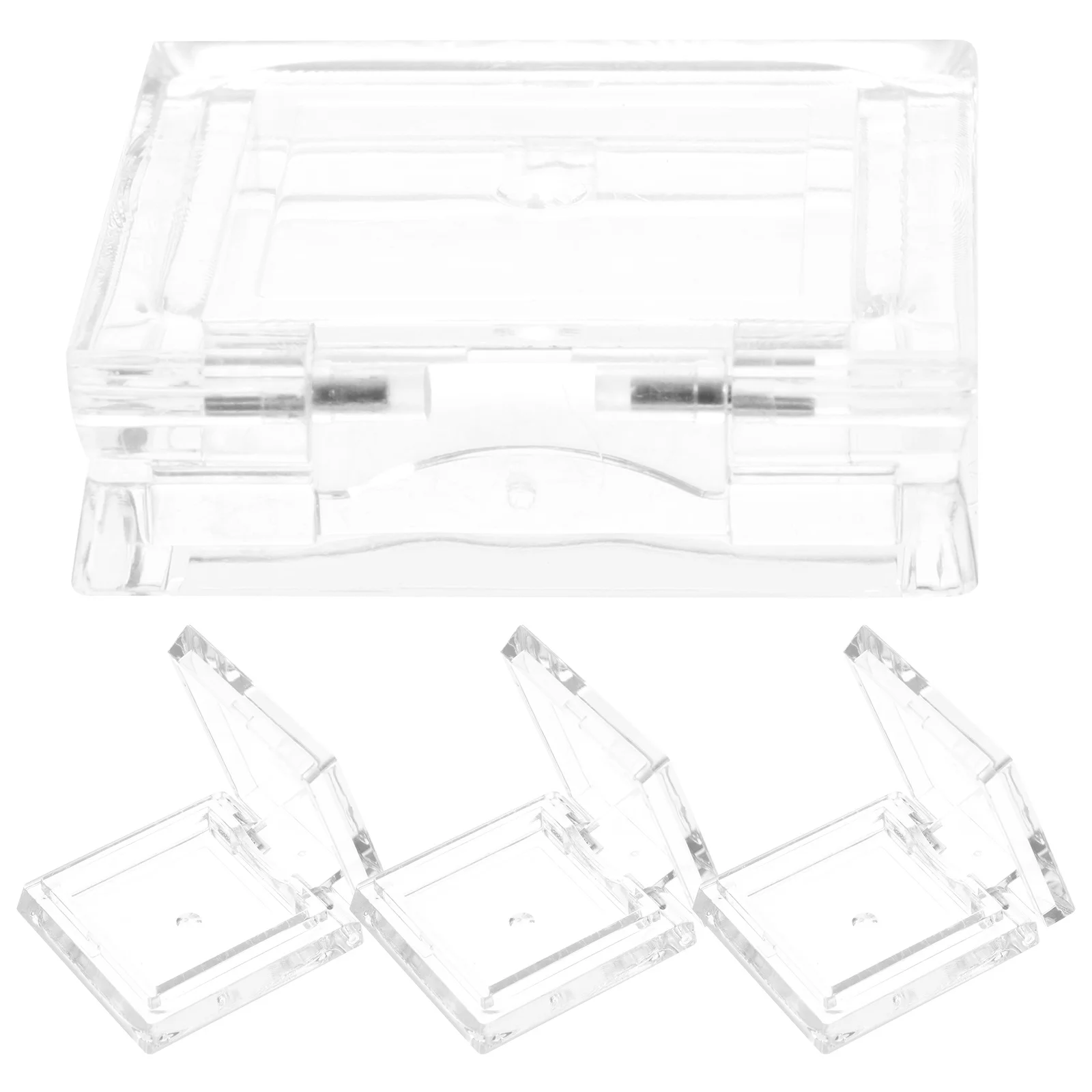 4pcs Transparent Empty Eyeshadow Pans Portable Travel Containers For Lip Balm Blusher Highlighter Refillable Small