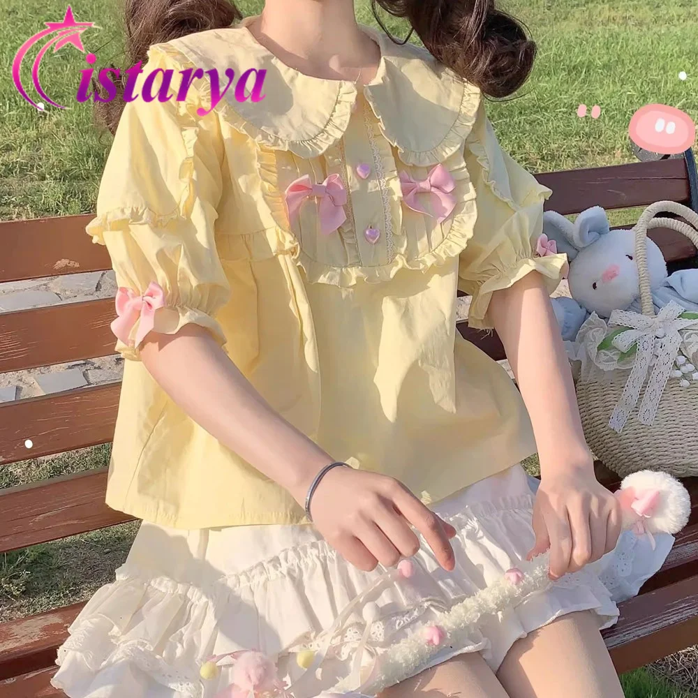 Harajuku Kawaii Lolita Рубашки женские с японскими кроличьими ушками Питер Пэн воротник с бантом и коротким рукавом блузка в консервативном стиле JK рубашки женские топы
Harajuku Kawaii Lolita Рубашки женские с японскими кроличьими ушками Питер Пэн воротник с бантом и коротким рукавом блузка в консервативном стиле JK рубашки женские топы