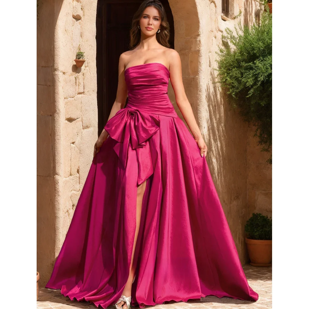 Mina Customized Backless Evening Dress Luxury Elegant Party Dress Sleeveless Bow Piglet Breast Slit Formal Occasion Dresses Prom
Mina Customized Backless Evening Dress Luxury Elegant Party Dress Sleeveless Bow Piglet Breast Slit Formal Occasion Dresses Prom