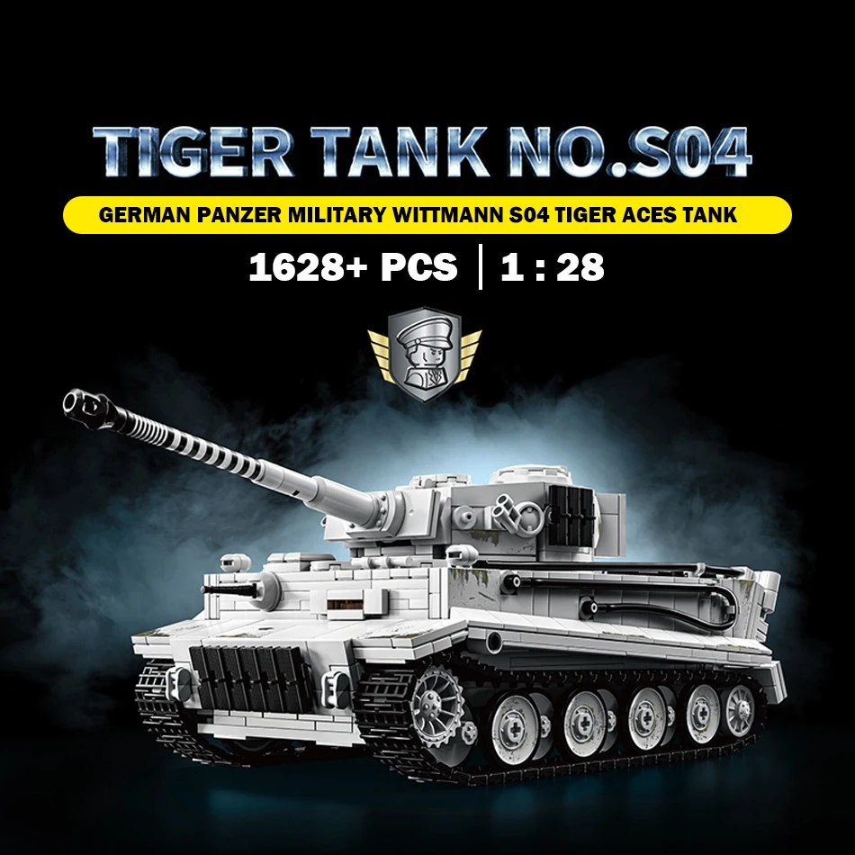 MOC Wittmann S04 Tiger Aces Tank Building Blocks German Panzer Military Battle Tank with Crew Figures Bricks Toys for Kids Gifts
MOC Wittmann S04 Tiger Aces Tank Building Blocks German Panzer Military Battle Tank with Crew Figures Bricks Toys for Kids Gifts