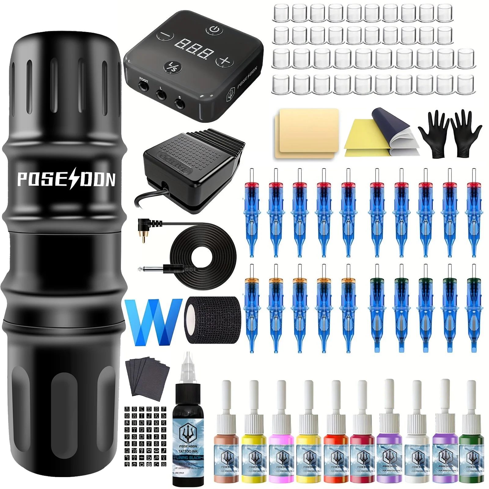 Tattoo Kit POSEIDON Black Tattoo Pen Kit For Permanent Makeup Tattoo Machine Kit Wired Tattoo Power Supply Tattoo Gun Kit
Tattoo Kit POSEIDON Black Tattoo Pen Kit For Permanent Makeup Tattoo Machine Kit Wired Tattoo Power Supply Tattoo Gun Kit