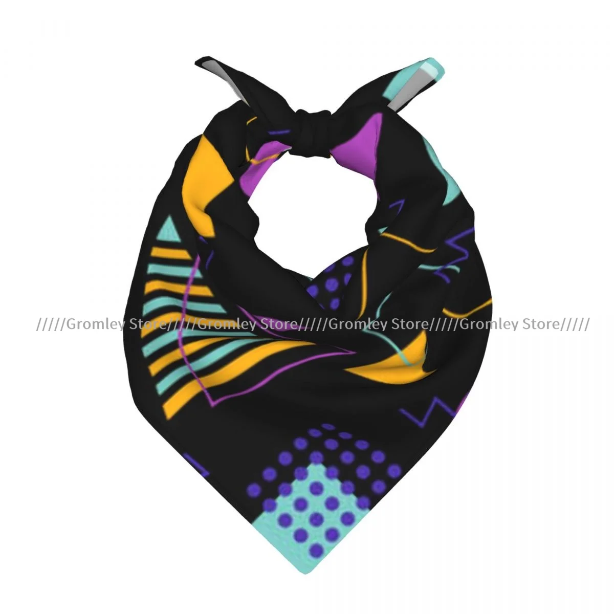 Geometric Memphis Style Square Scarf Soft Breathable Daily Kerchief
Geometric Memphis Style Square Scarf Soft Breathable Daily Kerchief